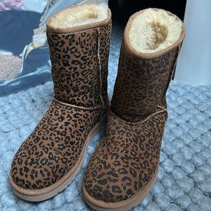 Cheetah print Uggs WORN ONCE IN HOUSE